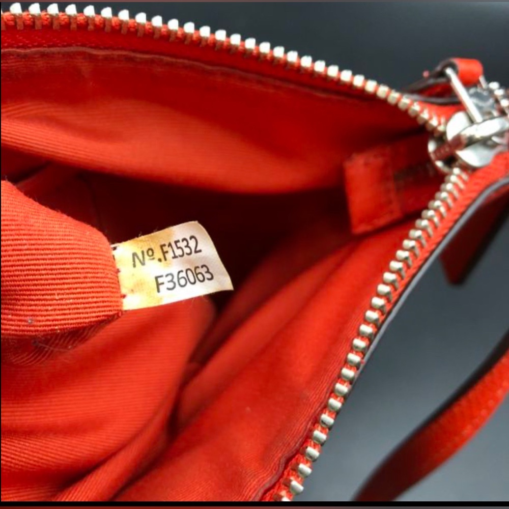 Coach Scarlet Red Leather Crossbody Bag with Silver-Tone Detail F36063 (+COA) - Picture 9 of 10